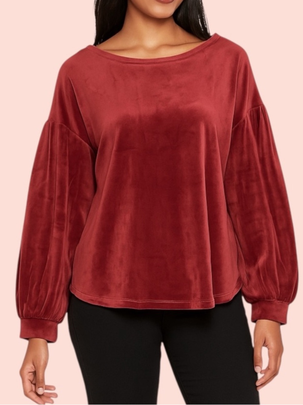 Old Navy - size XS - Wine Red Velour Top